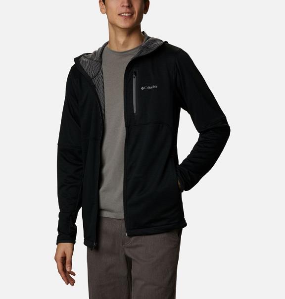 Columbia Tech Trail Hoodies Black For Men's NZ3971 New Zealand